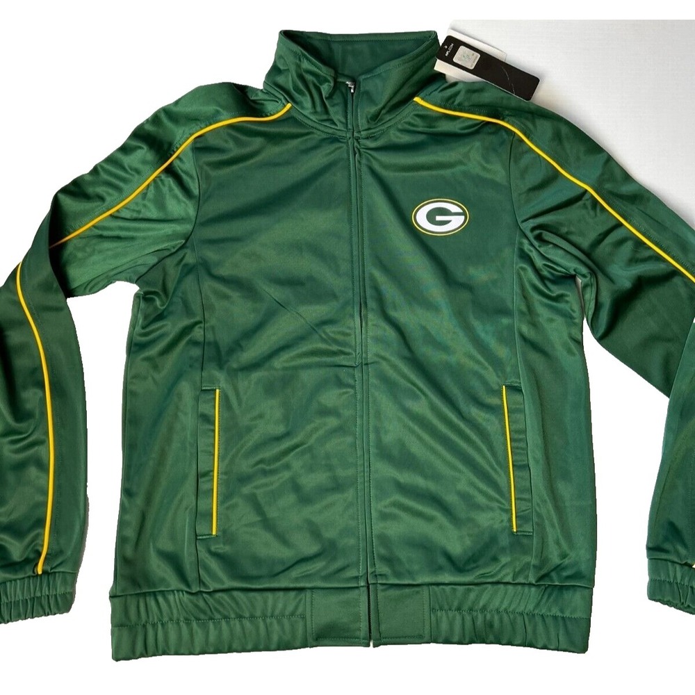 NFL Apparel Green Bay Packers Womens Pinch Hitter Track Jacket Green Size Medium